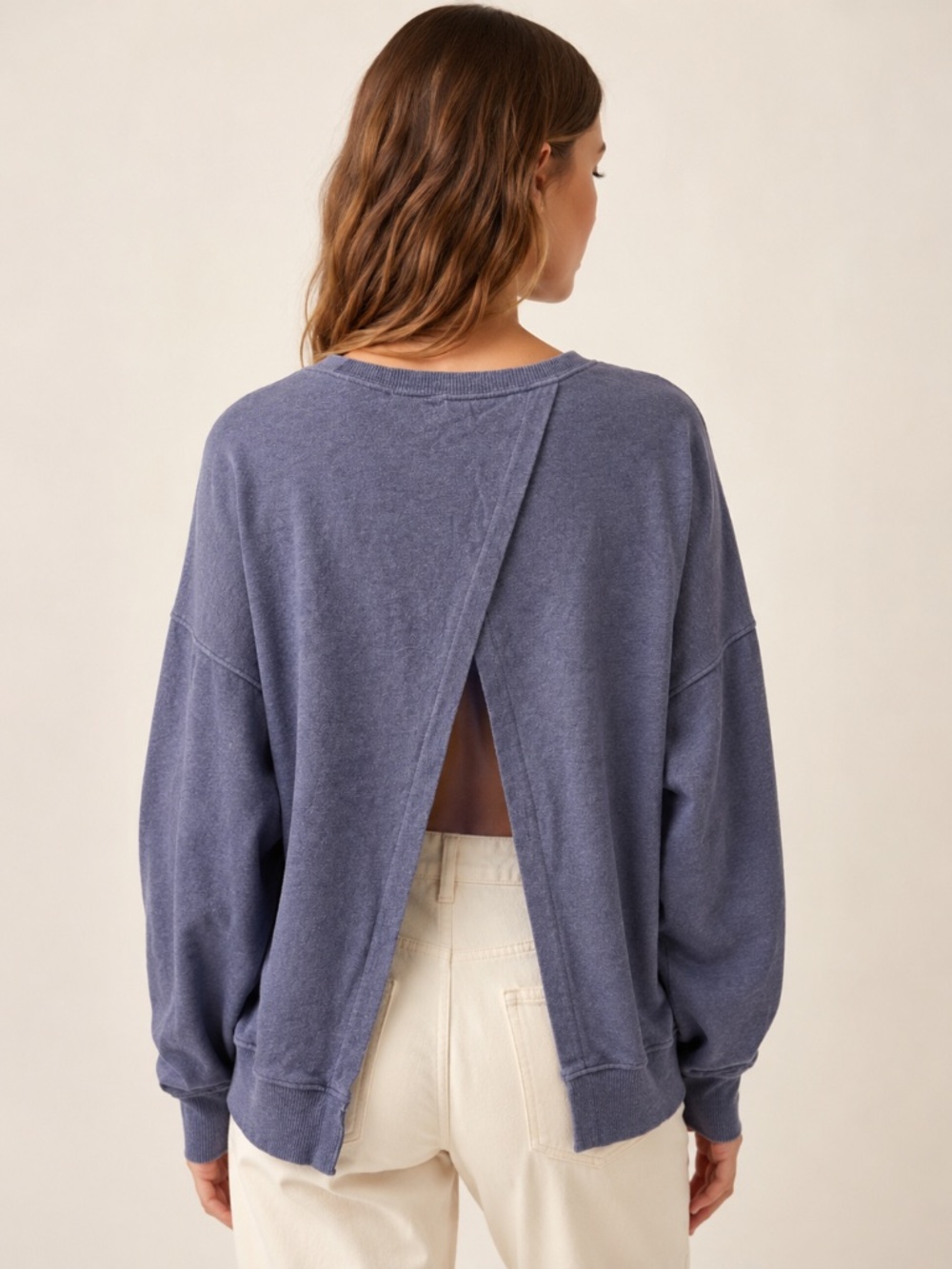 Pact Organic Cotton Airplane Crossover Sweatshirt Indigo Large